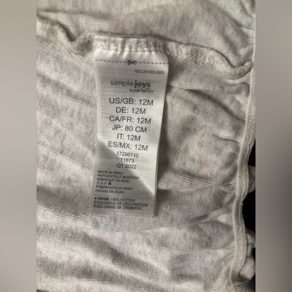 Set of Three Baby Rompers - Simple Joys by Carters - Picture 6 of 12